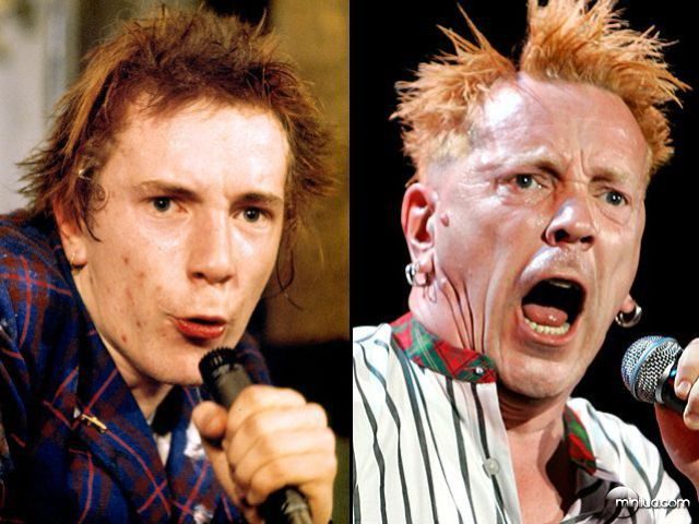 Johnny Rotten Sex Pistols Astros do Rock: O antes e o depois
