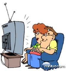 man and woman watching tv