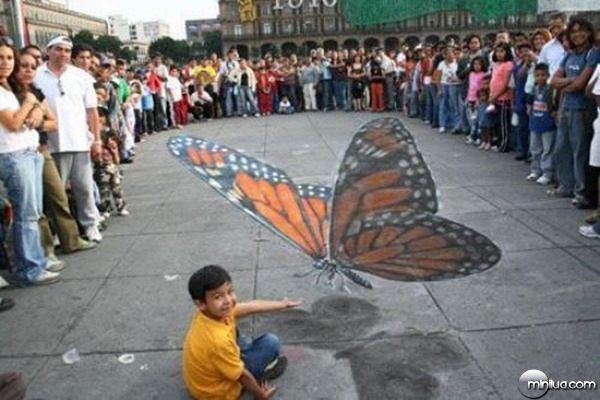 Butterfly-chalk-art