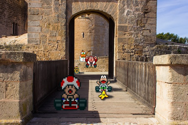 guerrilha nerd games virtual real Super Mario Kart Castle Circuit