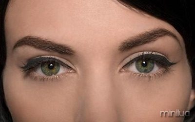  Beauty portrait of females eyes with eyeliner