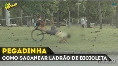 pegadinha COMO SACANEAR LADRÃO DE BICICLETA
