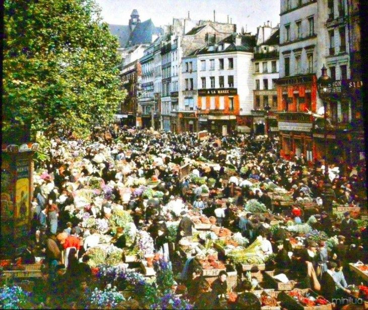 vendedores ambulantes nas ruas de Paris no Século XX 