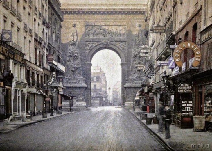Arquitetura das ruas de Paris em 1914 