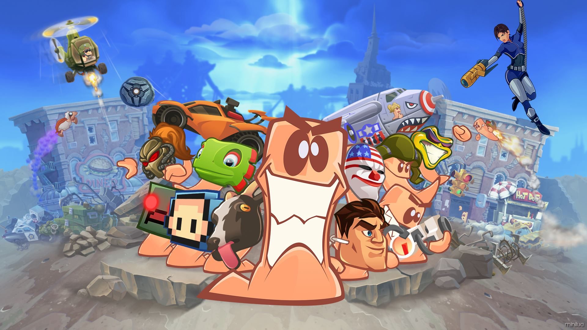 Worms W.M.D  Minhocas em guerra há 21 anos! (Impressões) — Portallos