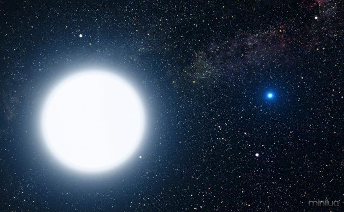 Artist's impression of a white dwarf star in orbit around Sirius (a white supergiant). Credit: NASA, ESA and G. Bacon (STScI)
