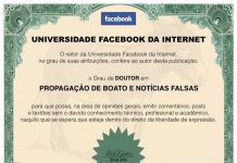 Página do Facebook "emite" diplomas para comentaristas da internet