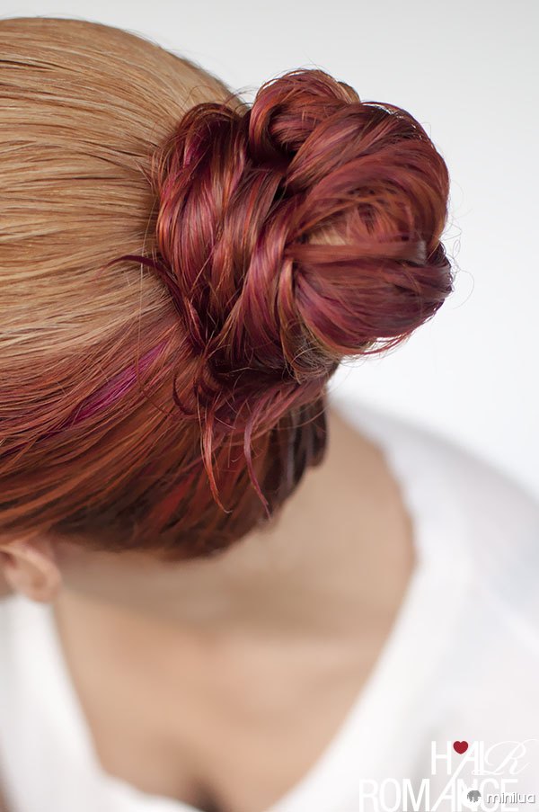 Hair Romance - wet hair styles - the fishtail bun