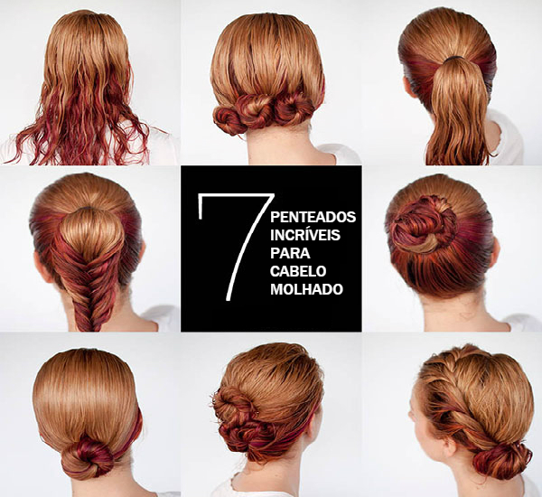 7 Tutoriais de penteados incríveis que você pode fazer com o cabelo molhado  - Minilua