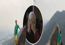 Homem cai de um penhasco querendo tirar uma foto perfeita (VIDEO)