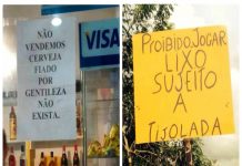 10 placas e cartazes hilários e criativos encontrados pelo Brasil