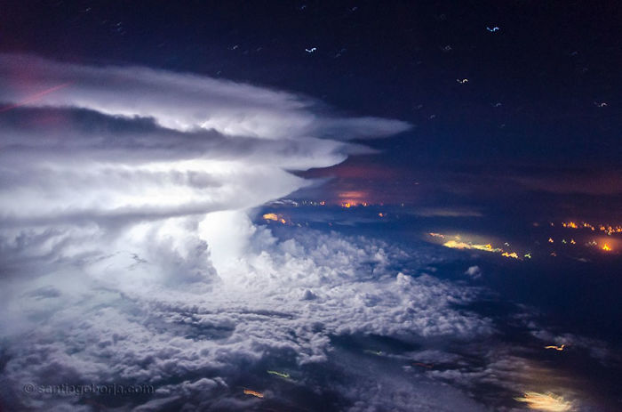 Tempestade fora da costa da Venezuela