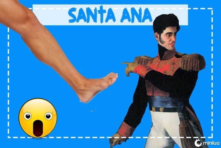 Santa Ana, uma perna e emoji surpresa