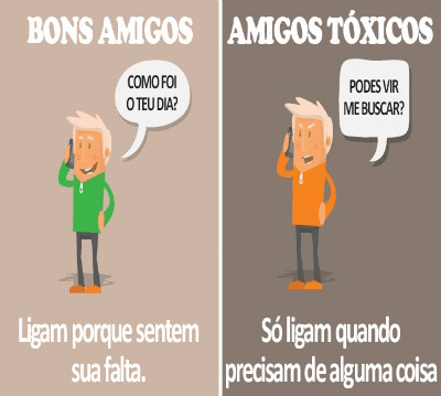 10 Diferenças entre amigos bons e amigos tóxicos