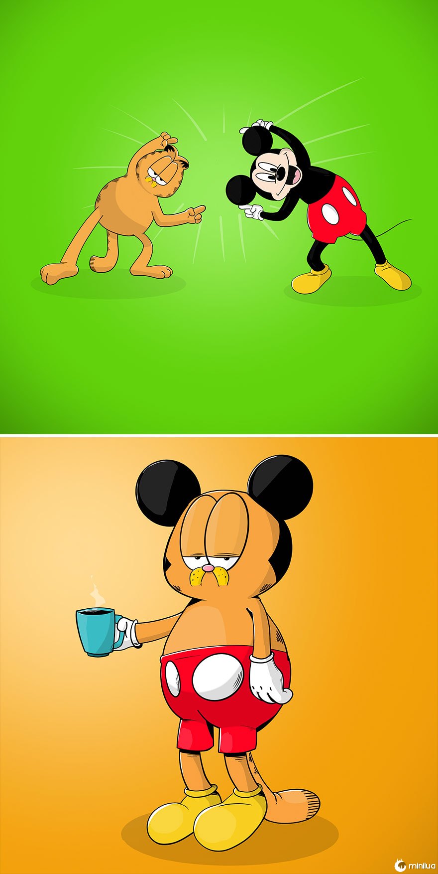 Garfield + Mickey Mouse