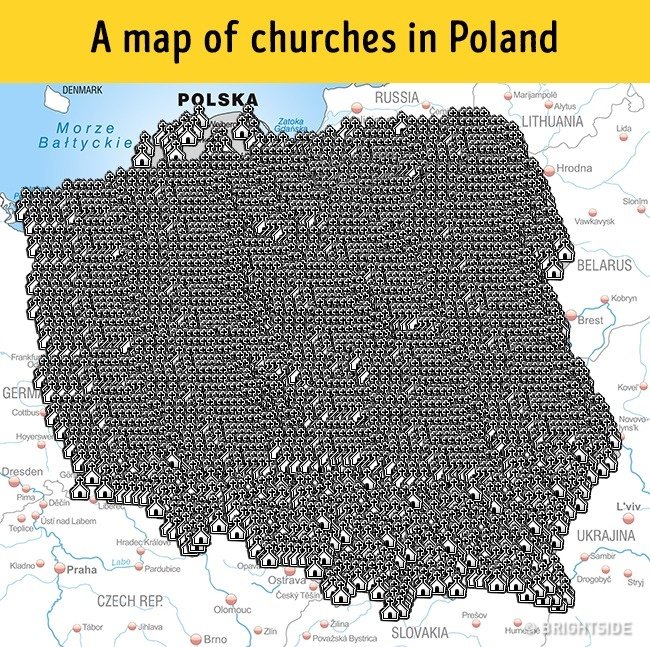 igrejas mapa