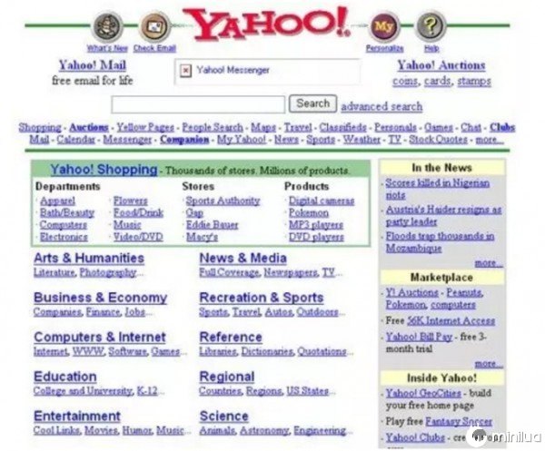 home page do Yahoo