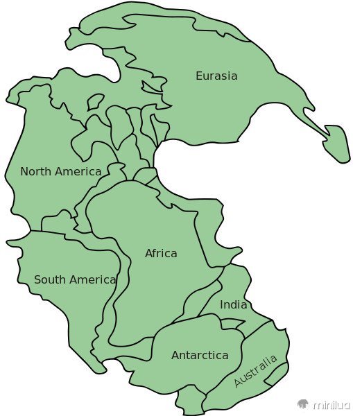 Mapa de Pangea