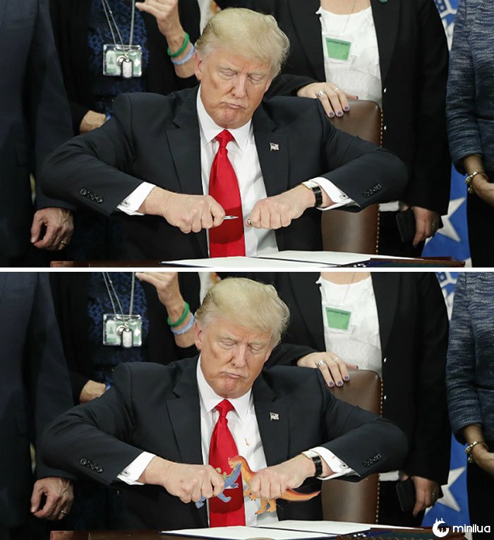 Trump Trying To Close His Pen