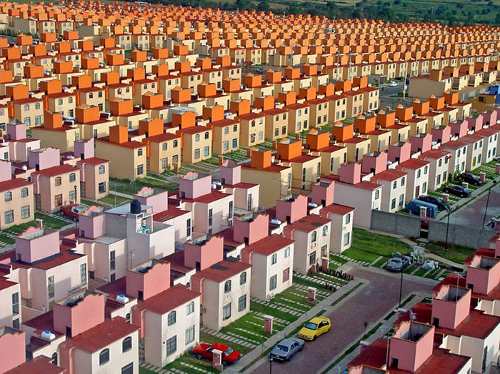 This Is Not A Video Game Or A Lego Model. This Is A Real Neighborhood In Mexico (san Buenaventura Complex)