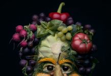 Essa mulher usou frutas e vegetais para criar retratos realistas incríveis
