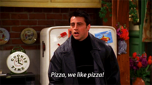 amigos gif joey que gosta de pizza de pizza