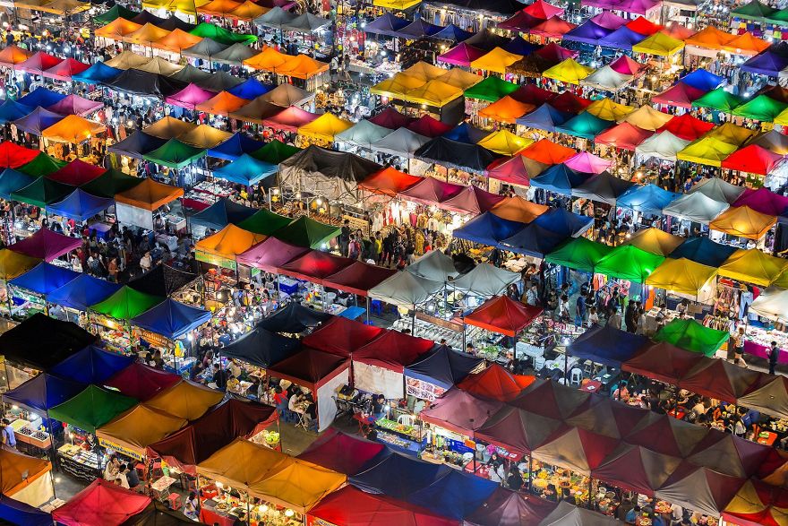 Vencedor da Escolha das Pessoas, Cidades: Mercado Colorido, Banguecoque, Tailândia