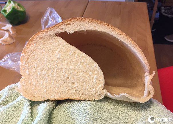 Meu pão é ... principalmente ar