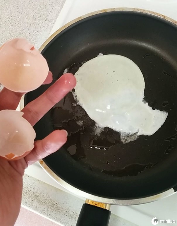 O meu ovo não tinha gema ... Eu não estava falando com isso