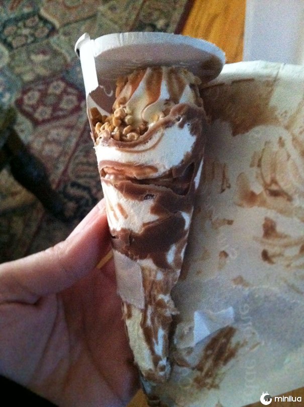 O meu cone de sorvete está faltando uma coisa. O Cone
