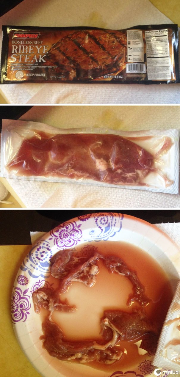 Eu pensei que estava sendo frugal ao comprar um bife da loja do dólar