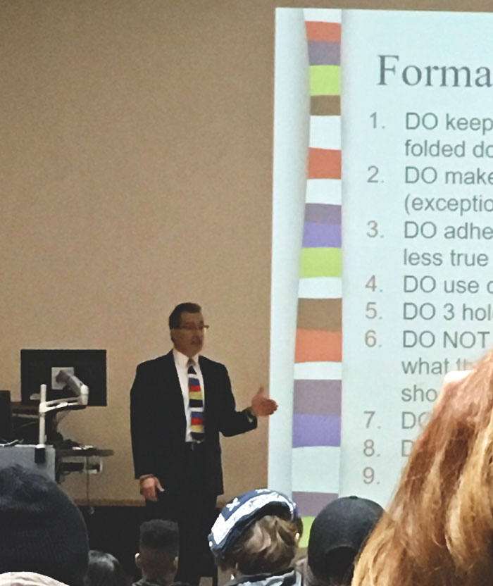 Today, My Professor Decided To Match His Tie With His Powerpoint Theme