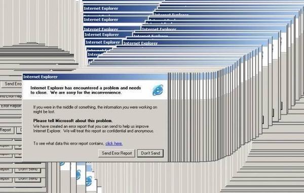 pop um computador quando o Internet Explorer pára de funcionar 