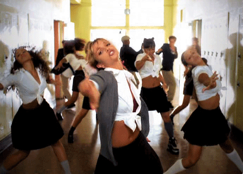 Gif de Britney Spears dançando Bebê mais uma vez 
