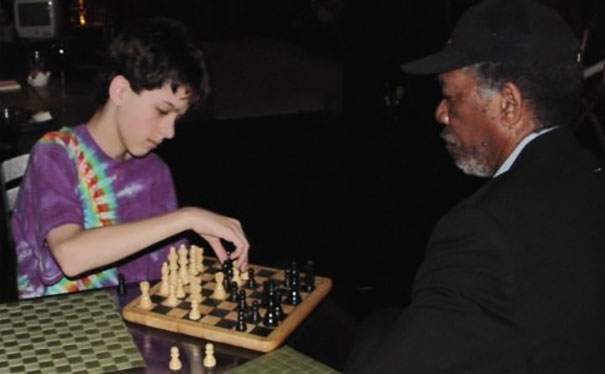 Quando eu tinha 11 eu jogava xadrez com Morgan Freeman