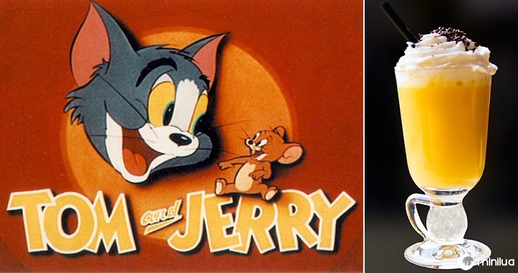 Cartaz de Tom e de Jerry, bebida misturada do tempo