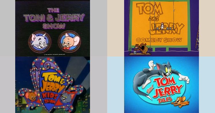 ele Tom e Jerry Show, o Tom e Jerry Comedy Show, Tom e Jerry Kids, Tom e Jerry Tales