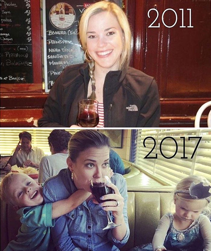 Antes e depois de ter filhos