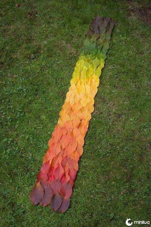 These seemingly fake leaves represent the colorful seasonal changes, and they make great art too.