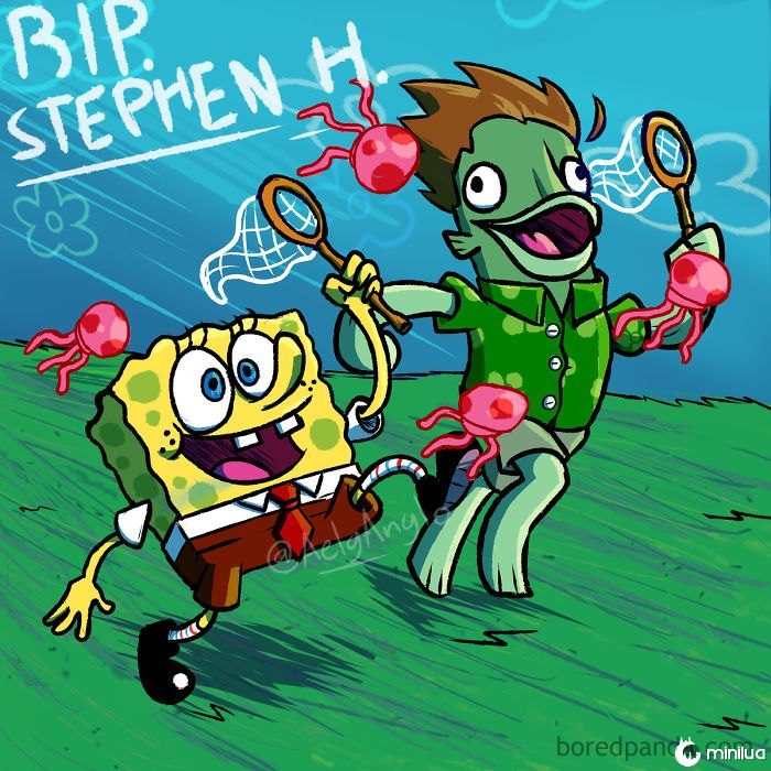 Spongebob Squarepants Maybe Is Having Fun With Stephen Hillenburg Now... It´s Nice Think In That