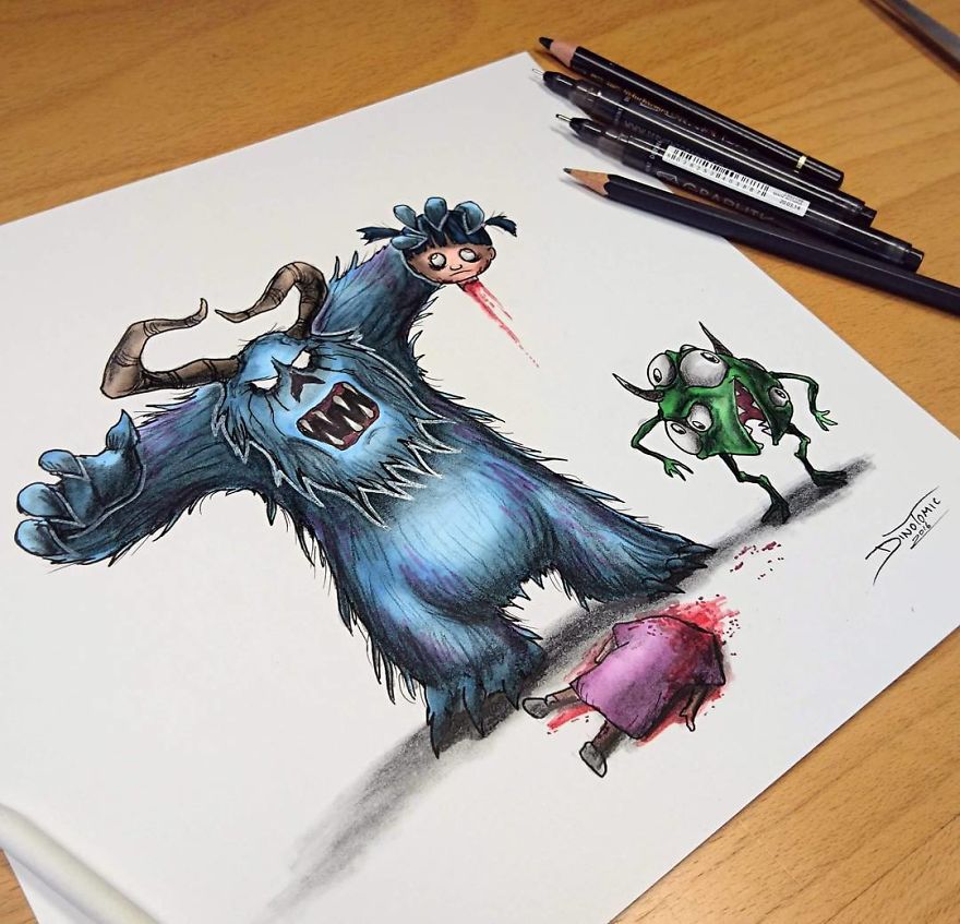 This Artist Transforms Your Favorite Character From Evil Beings That Will Destroy All Your Childhood Memories