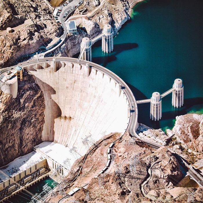 The Hoover Dam, Situated On The Border Of Nevada And Arizona