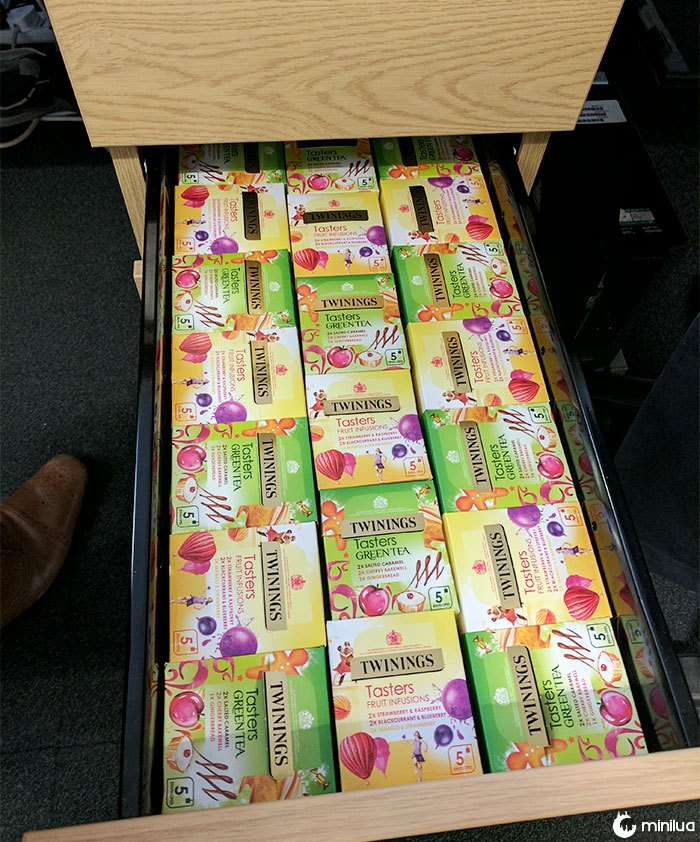 Our Office Got Sent A Goodie Box Of Green Teas. I Stored Them