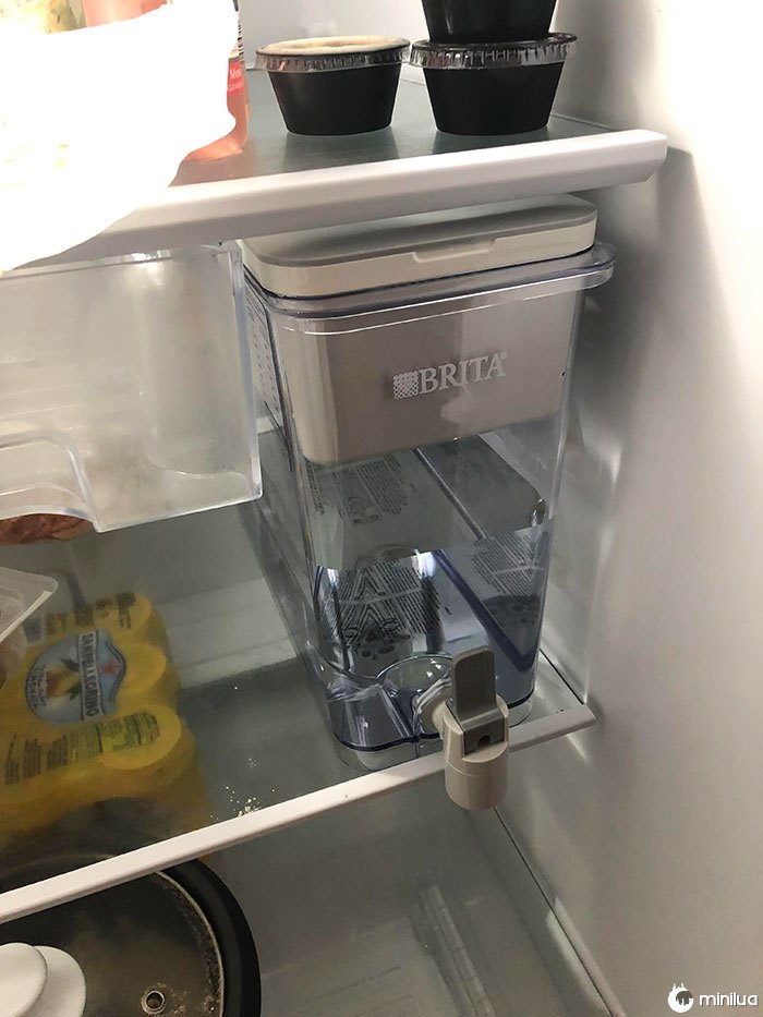 The Way Our New Brita Filter Fits In The Fridge