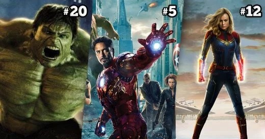 Os 21 filmes da Marvel listados do pior para o melhor de acordo com os fãs
