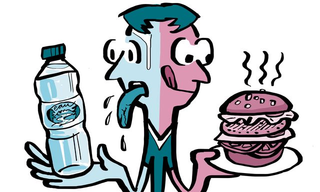 Fome x sede: Você está comendo quando deveria estar bebendo?