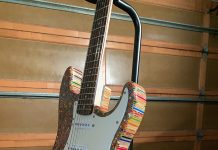 Homem constrói uma guitarra elétrica de 1.200 lápis de cor