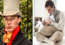 Homem estranho pensa que vive em 1820 e só se veste como eles naquele tempo