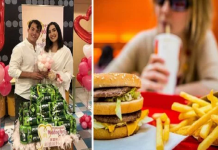 Casal realiza seu casamento no McDonald's e serviram hambúrgueres e batatas fritas aos convidados
