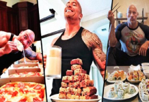 Refeições de Dwayne Johnson quando não está de dieta podem alimentar uma cidade inteira